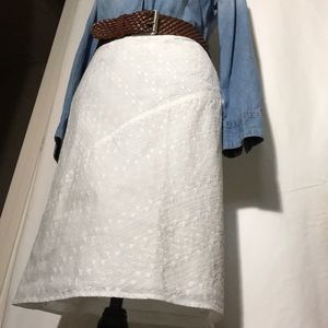 Crisp White Vintage Talbots Skirt